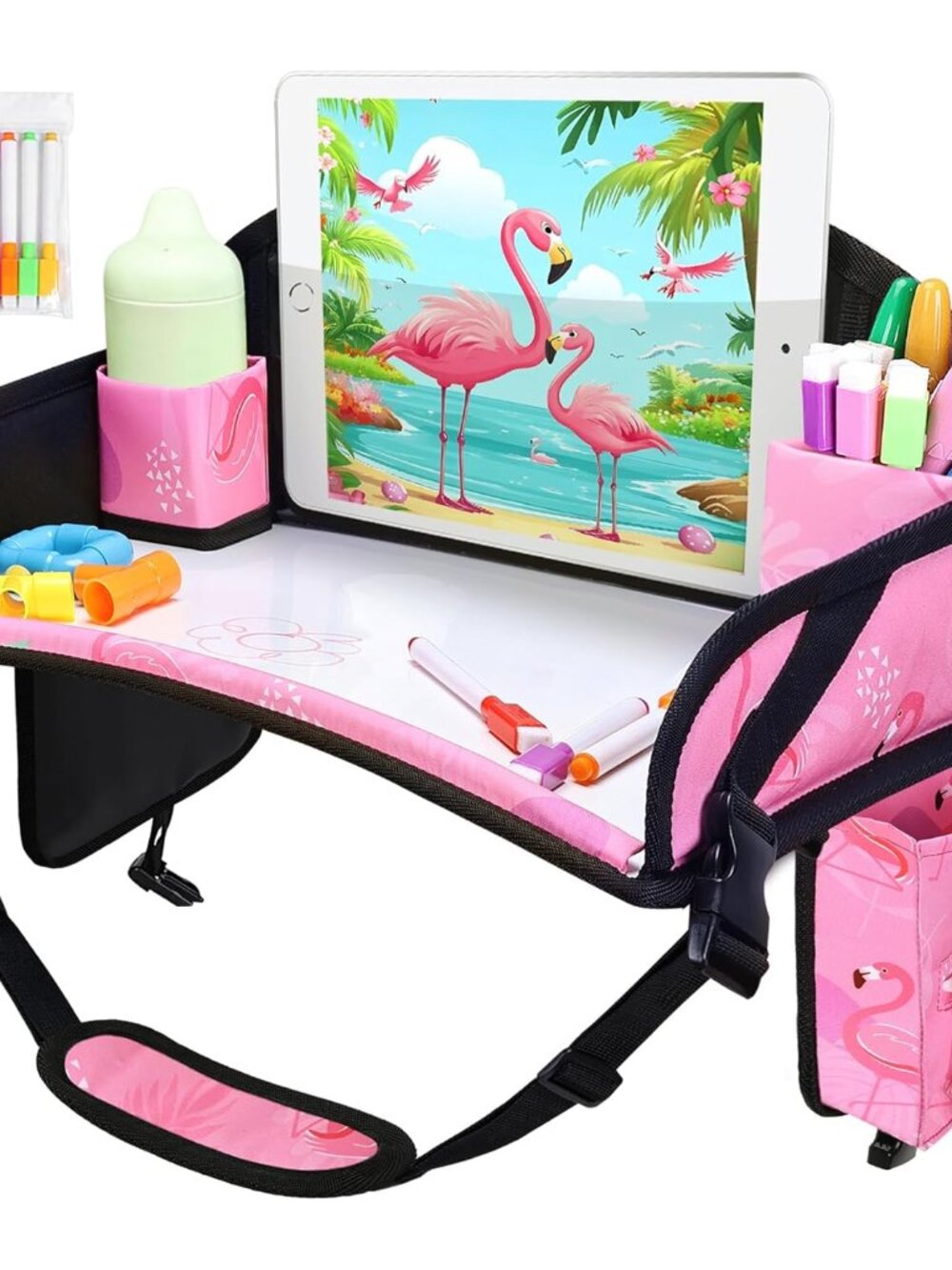 Kids Travel Tray, Car Seat Tray for kids Travel, Toddler Road Trip Essentials Wi - Picture 1 of 9
